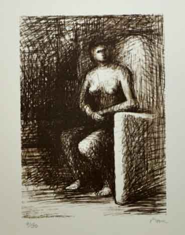 Seated Figure Iii Dark Room