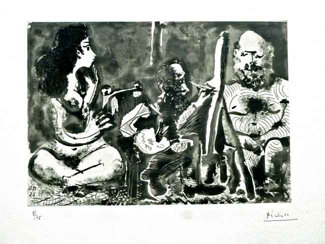 Peintre Au Travail Avec Modèle 1