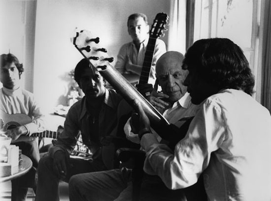 Picasso con los gitanos de Manitas de Plata